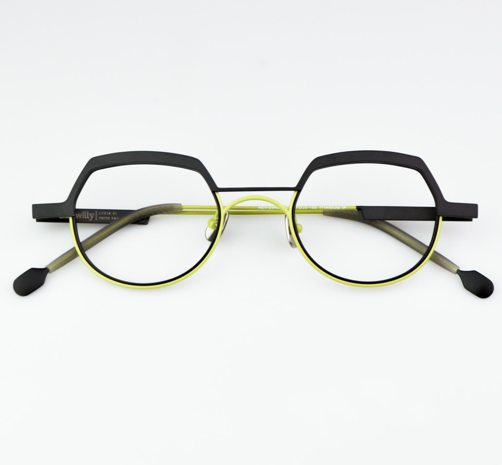 Óculos de Grau Willy Lygia 01 - Preto+Verde