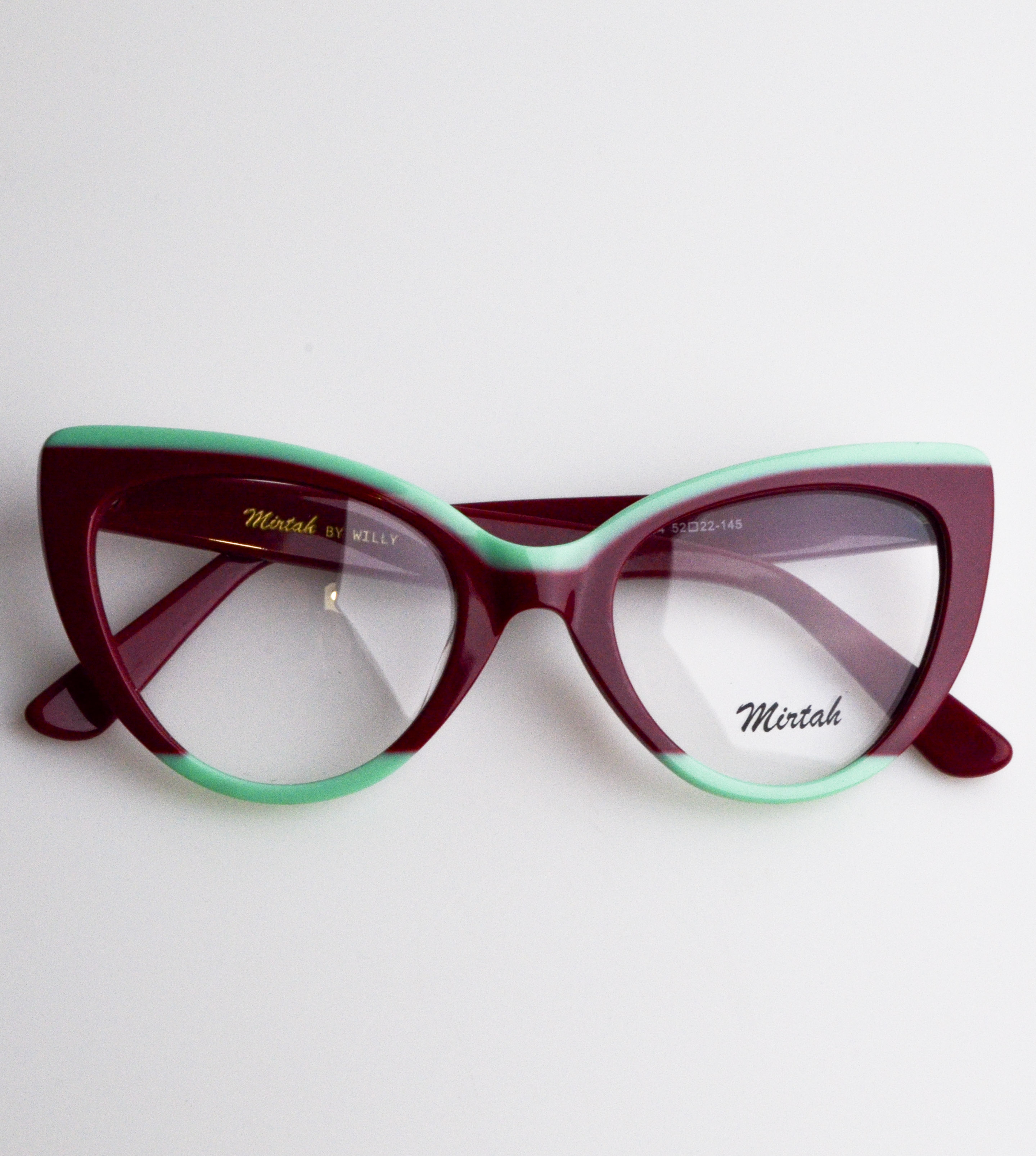 Óculos de Grau Mirtah Mod. 62655 - Verde Vermelho